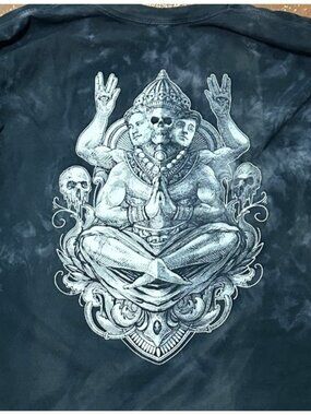 Unus Annus Long Sleeve T Shirt Large Sacred Goddus Markiplier Soft Faded OOAK